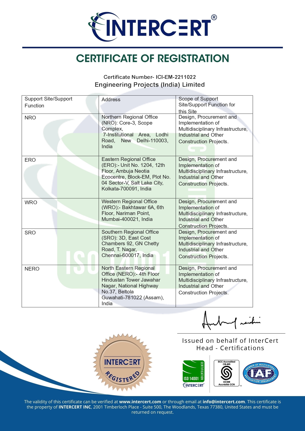 ISO Certification